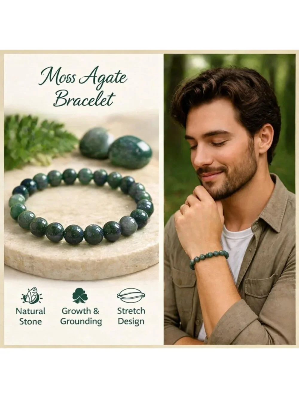 Healing Crystal Bracelet Set - 6MM Chakra Beaded, Natural Stones for Anxiety